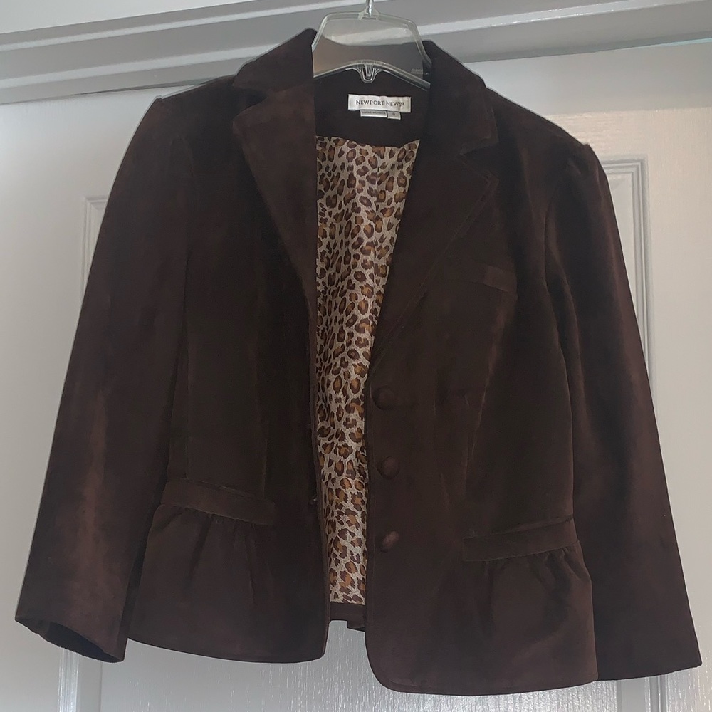 Suede brown blazer